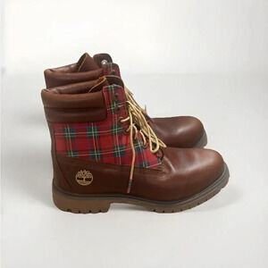 Timberland Limited Edition Gingerbread Plaid Christmas Boots Men’s 7US/40EU